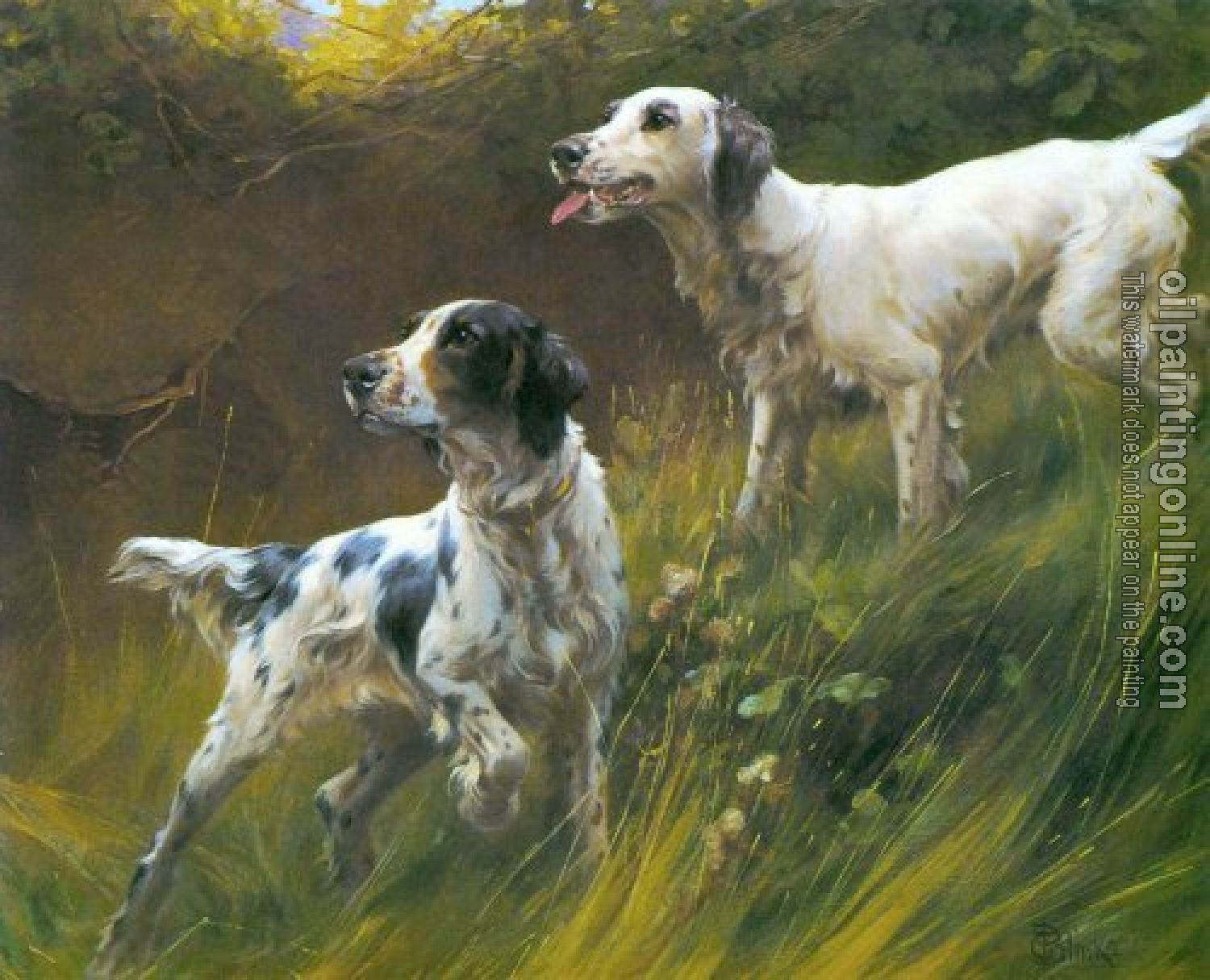 Blinks, Thomas - Two English Setters
